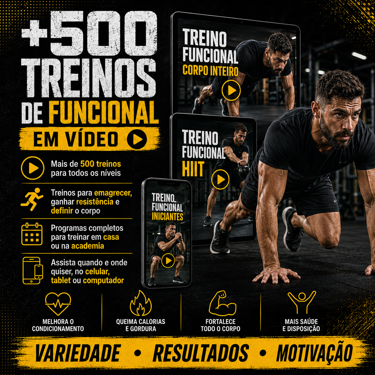 Bônus #1 — +500 Treinos de Funcional em Vídeo